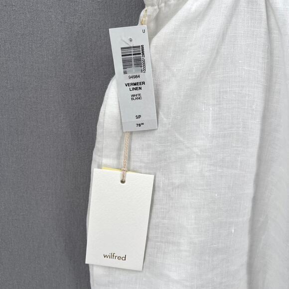 ARITZIA WILFRED Vermeer Linen Camisole Womens Small White Sleeveless Tank NWT - Picture 10 of 15